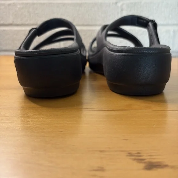 Skechers FOAMIES Black Women's 6 Arch Fit Ascend Sweat Pea Slides Sandals - Picture 3 of 11